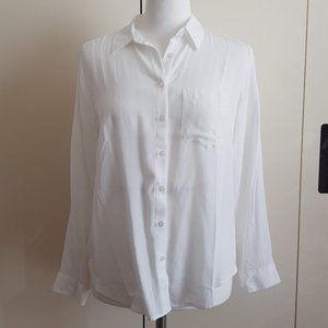 LOFT Blouse / White / Medium Petite